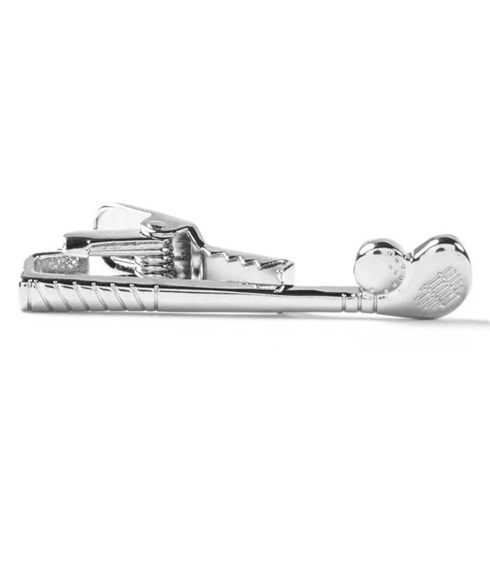 Golf Club Silver Tie Bar