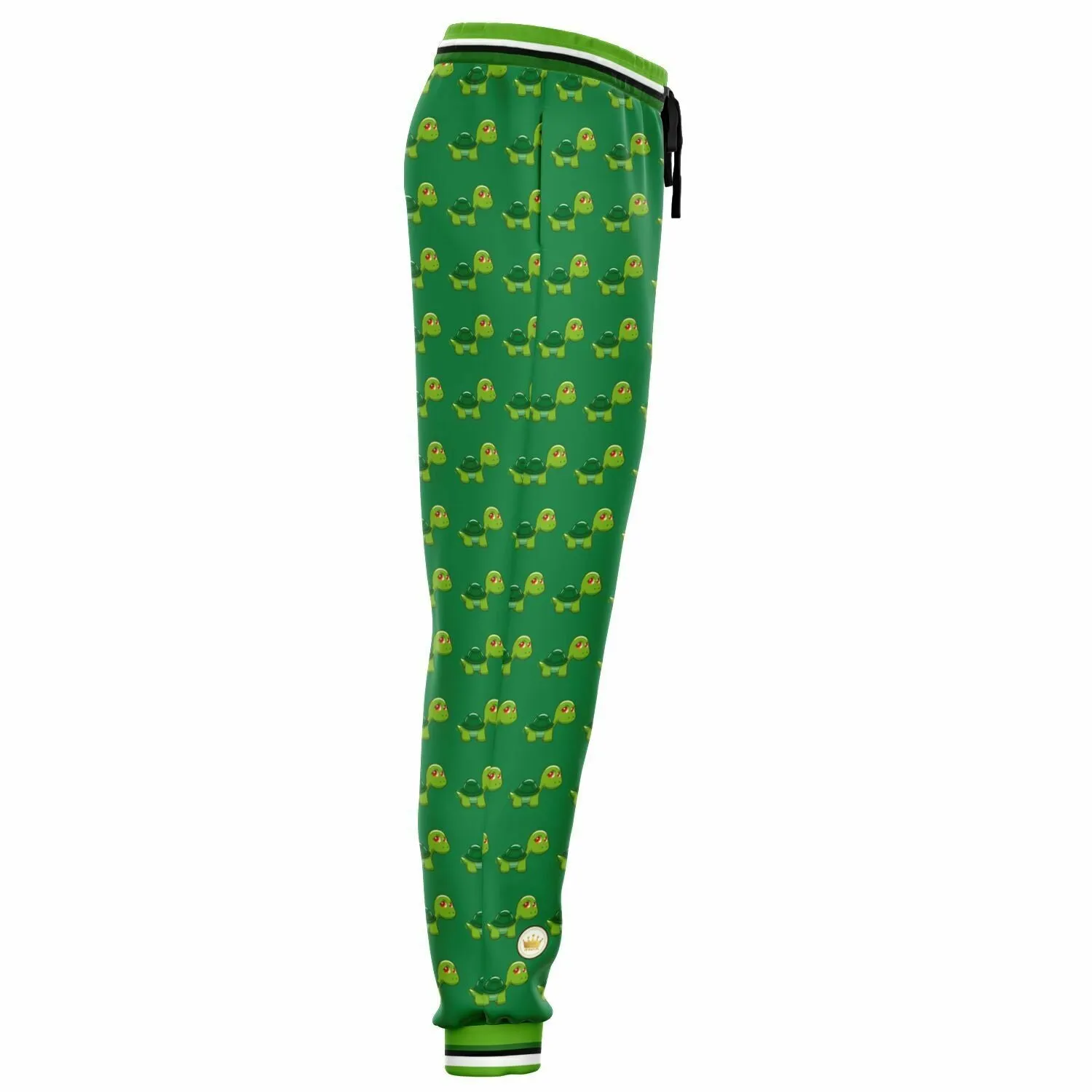 Green Acres Turtle Cluster in Green Eco-Poly Unisex Joggers