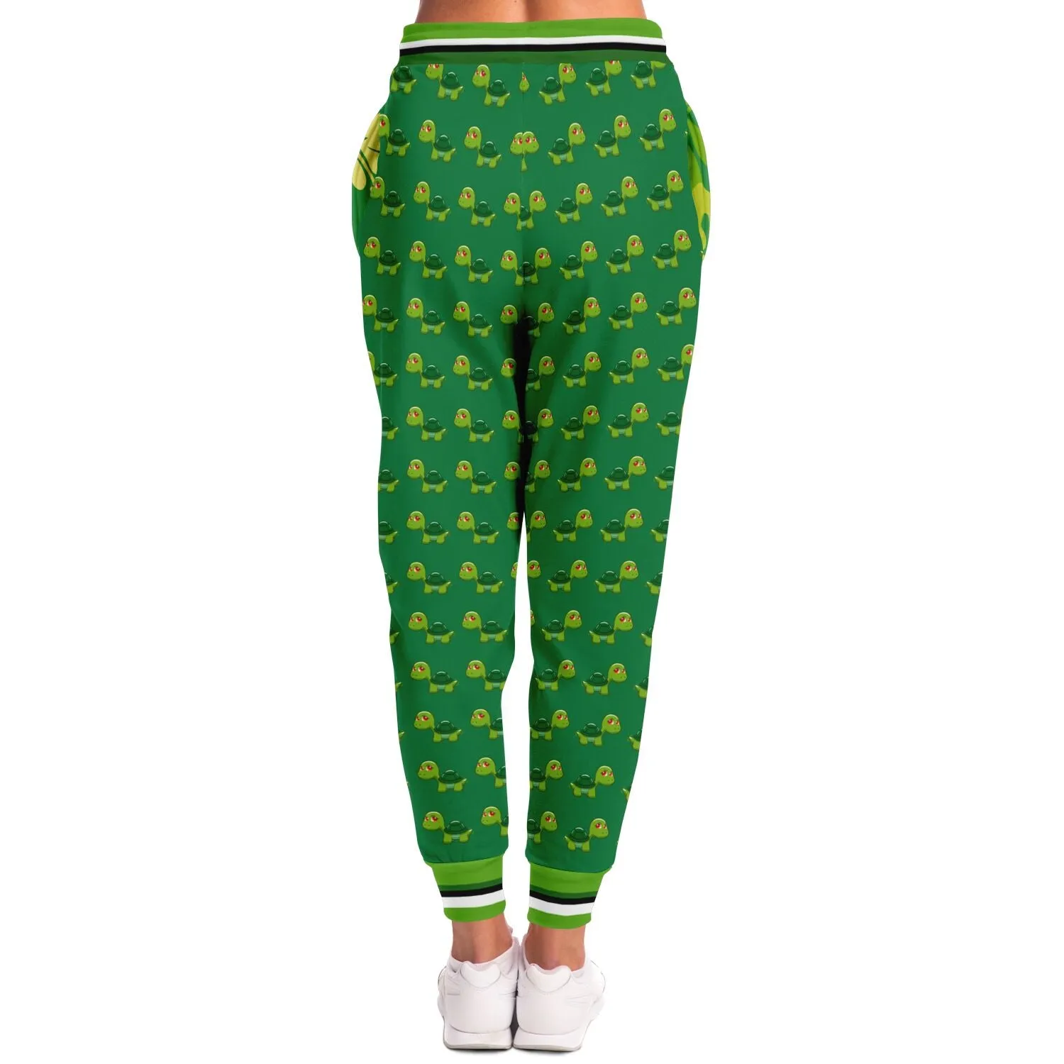 Green Acres Turtle Cluster in Green Eco-Poly Unisex Joggers