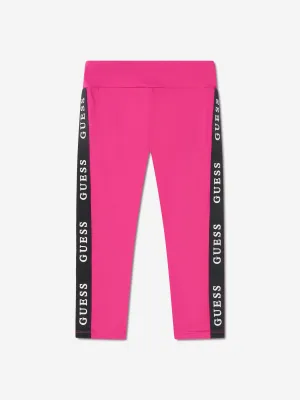 Guess Girls Logo Leggings in Pink