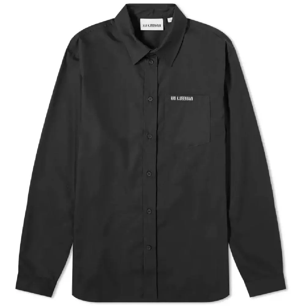 Han Kjobenhavn Logo Regular Fit Shirt, black