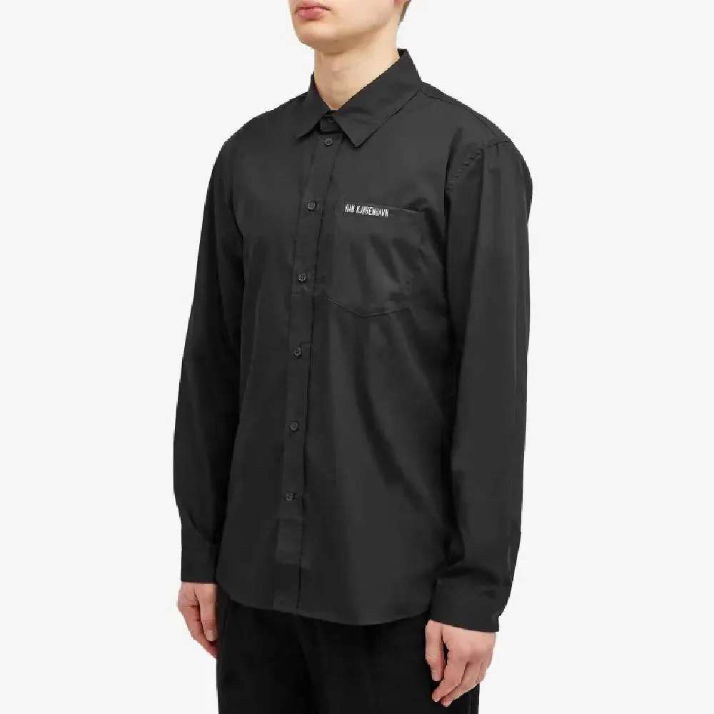 Han Kjobenhavn Logo Regular Fit Shirt, black