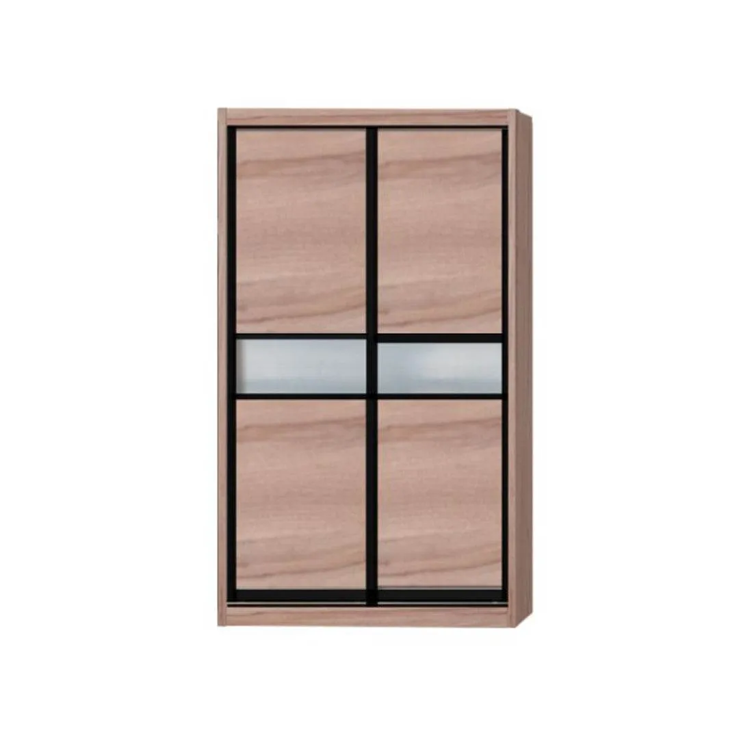 Helene Modular Wardrobe (Light Oak with Frosted Glass)