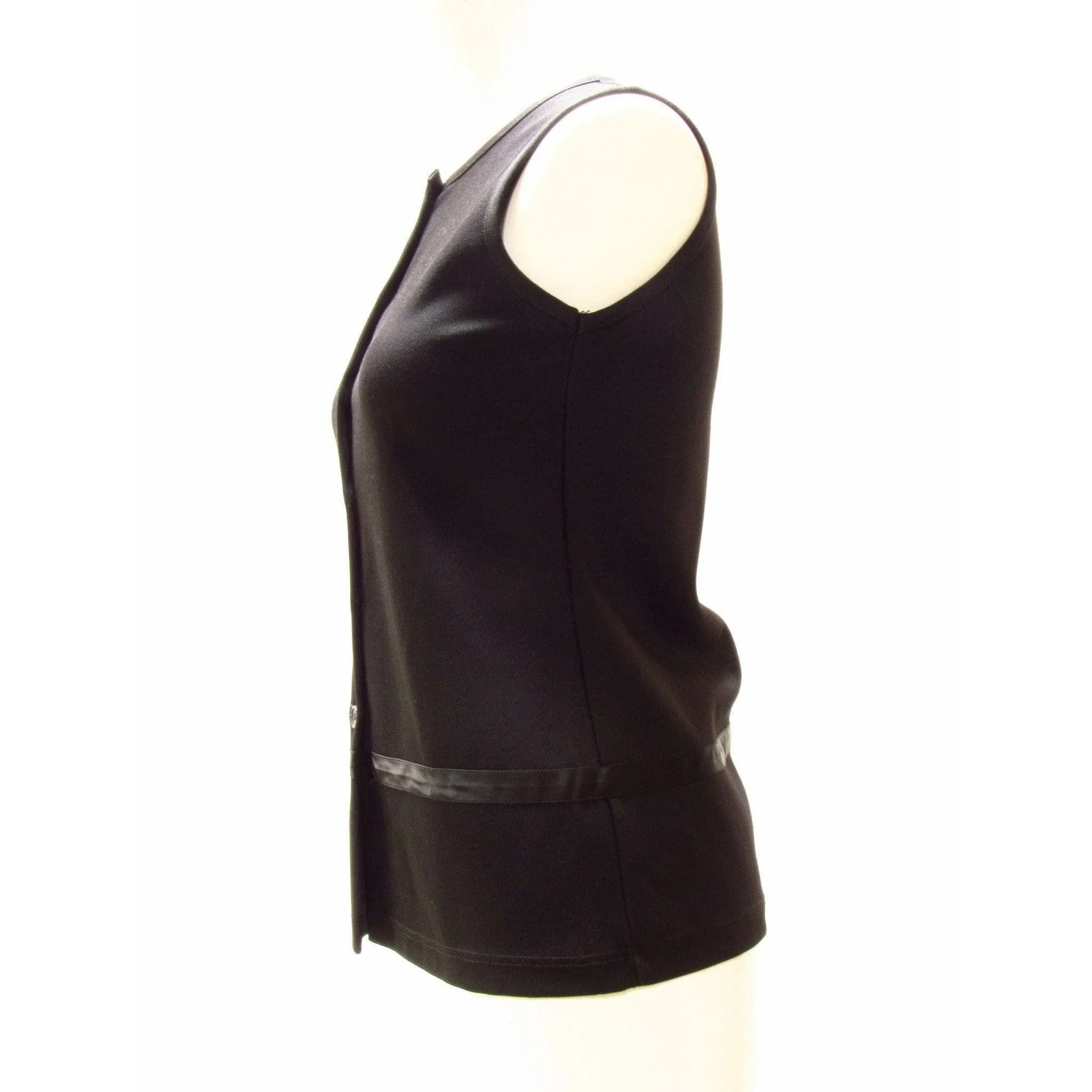 Helmut Lang Minimal Black Buttoned Vest