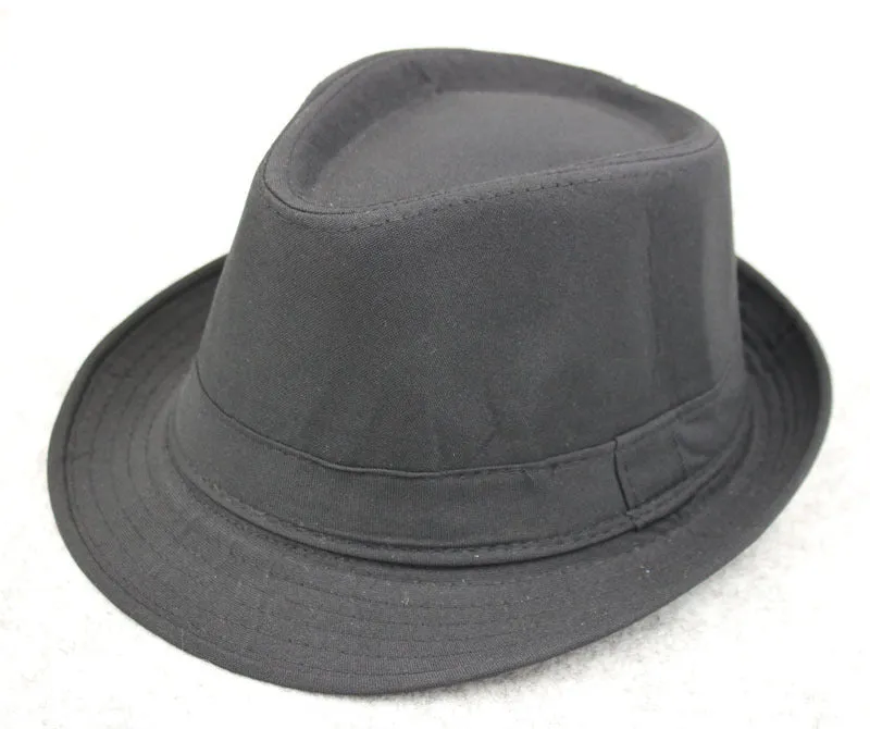 Hipster Men's Versatile Retro British White Fedora Hat