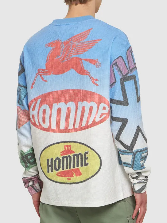 Homme Femme   Moto printed l/s thermal t-shirt 