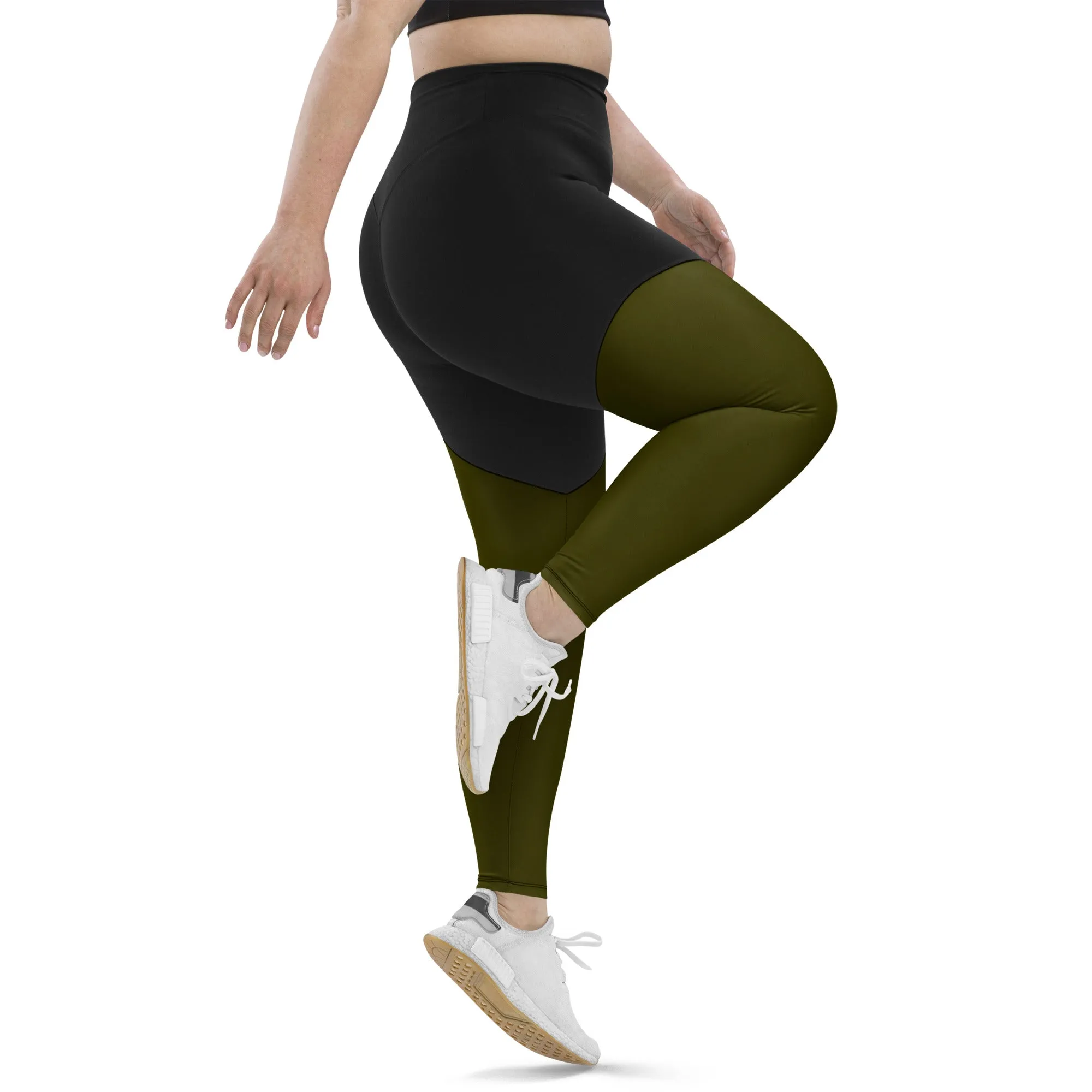 Humble Sportswear™ Hunter Green Sports Compression Leggings