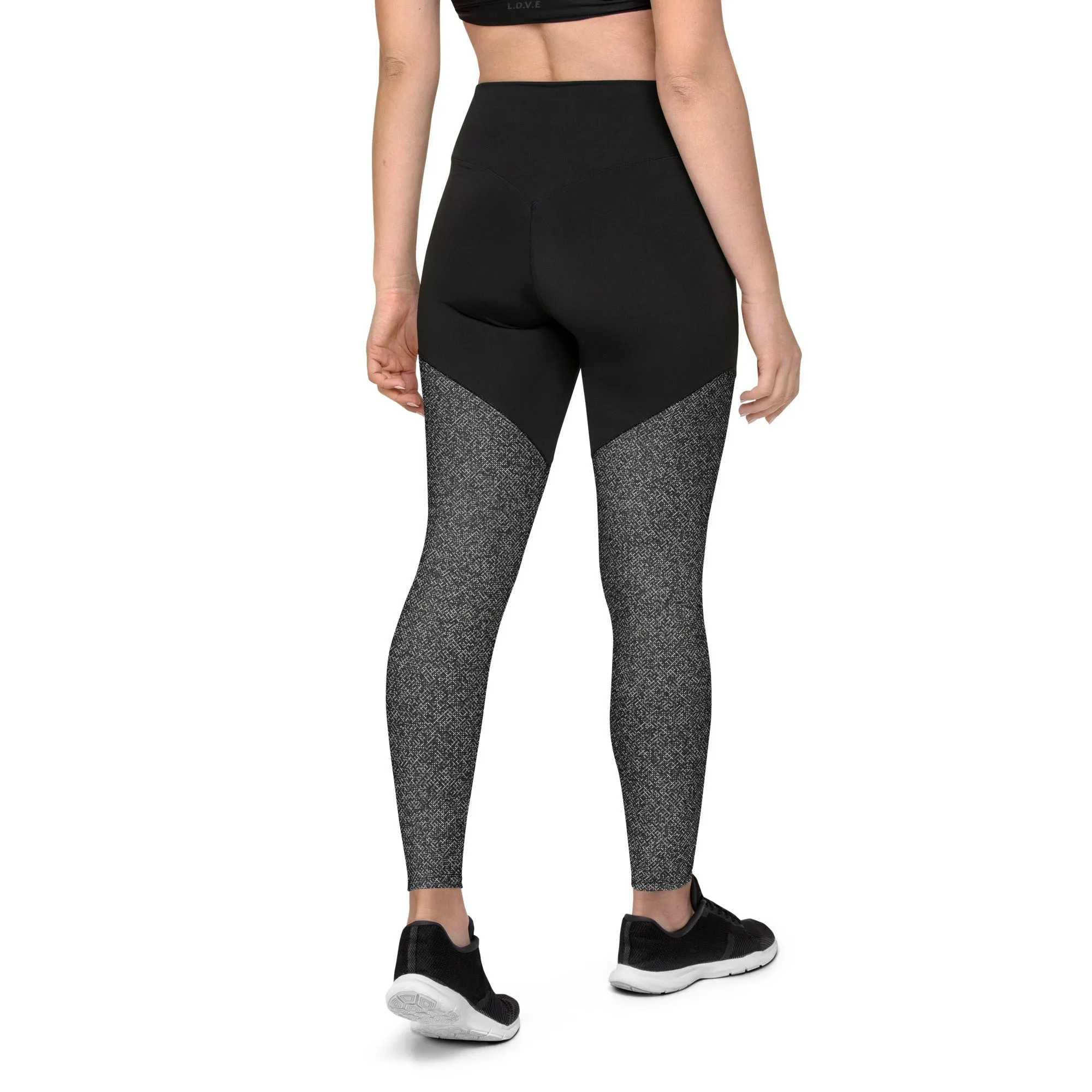 Humble Sportswear™ Pattens Grey Sports Compression Leggings