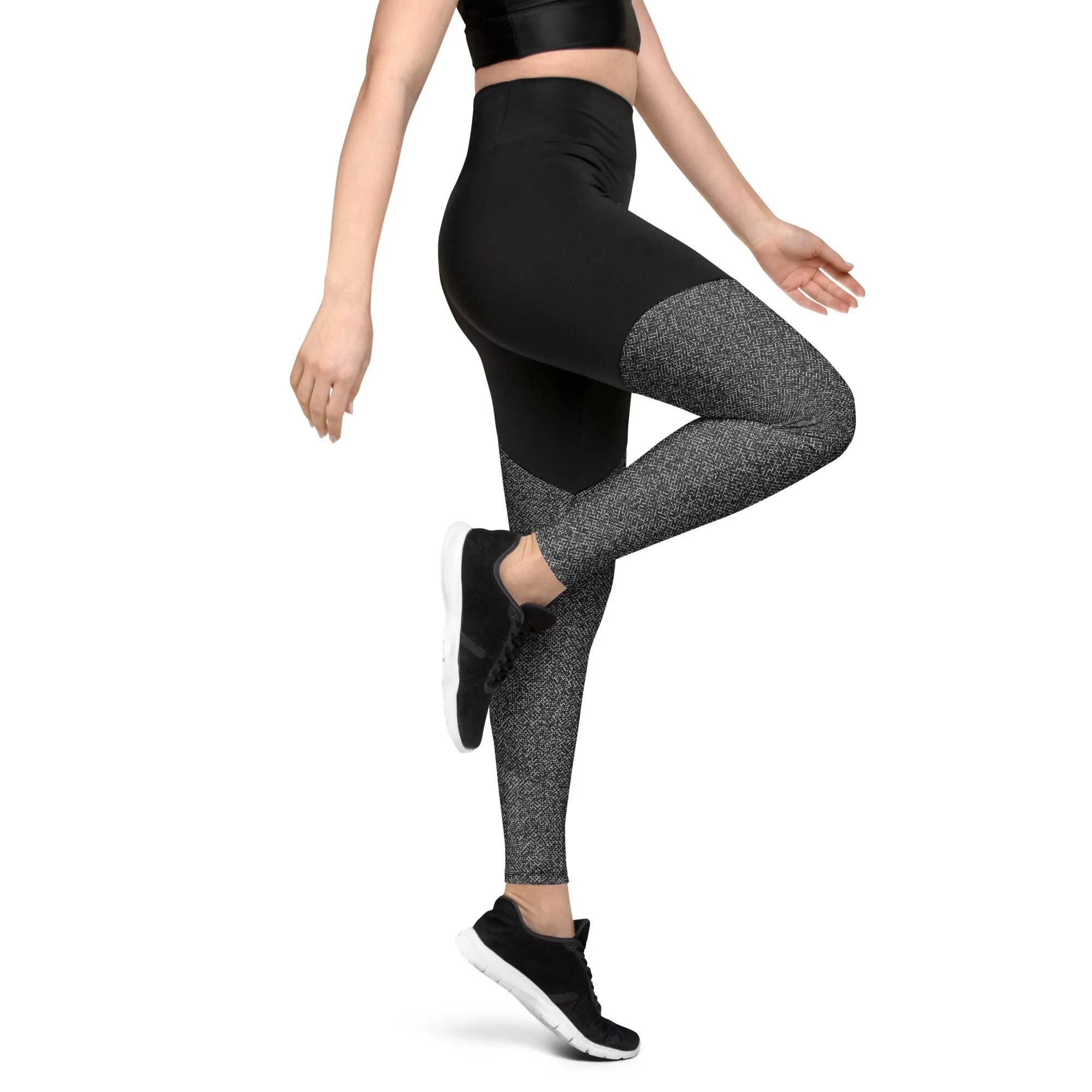 Humble Sportswear™ Pattens Grey Sports Compression Leggings