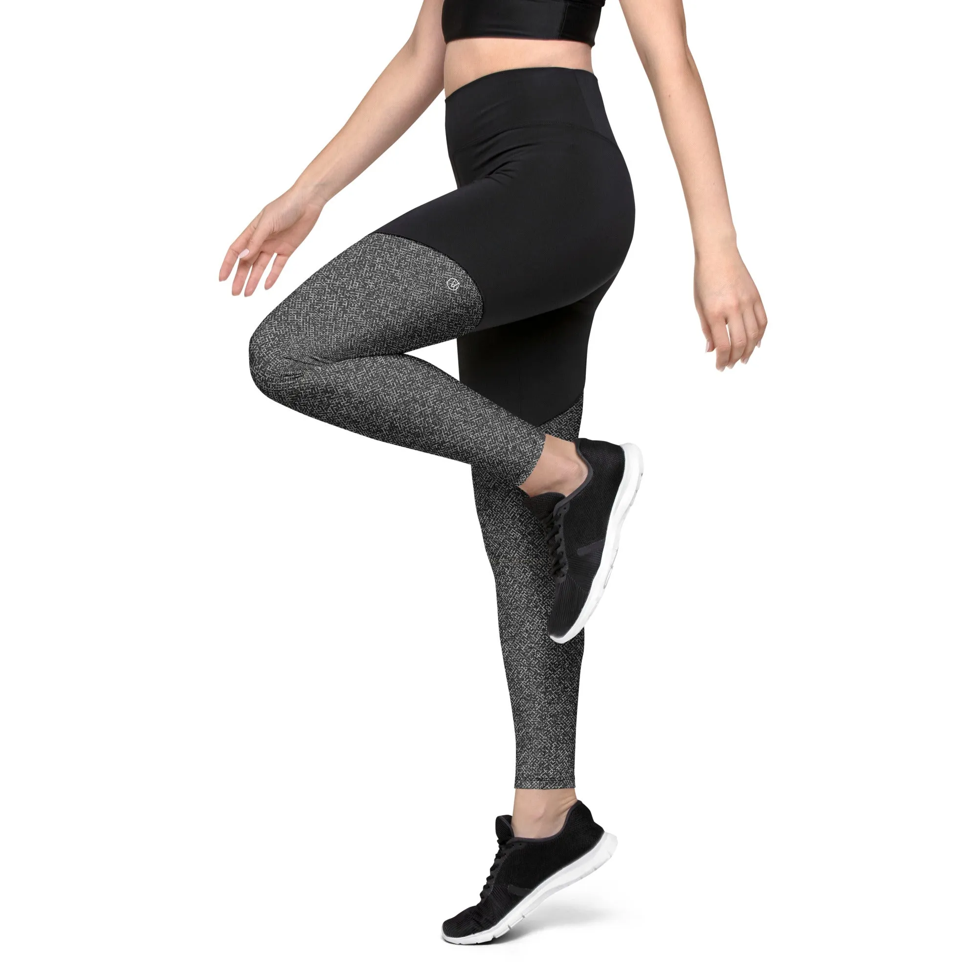 Humble Sportswear™ Pattens Grey Sports Compression Leggings