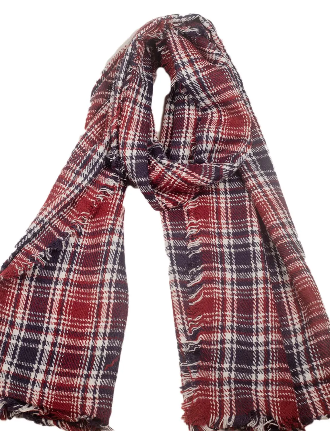 iB-iP Women's Warm Plaid Cute Long Female Large Tartan Wraps Scarf