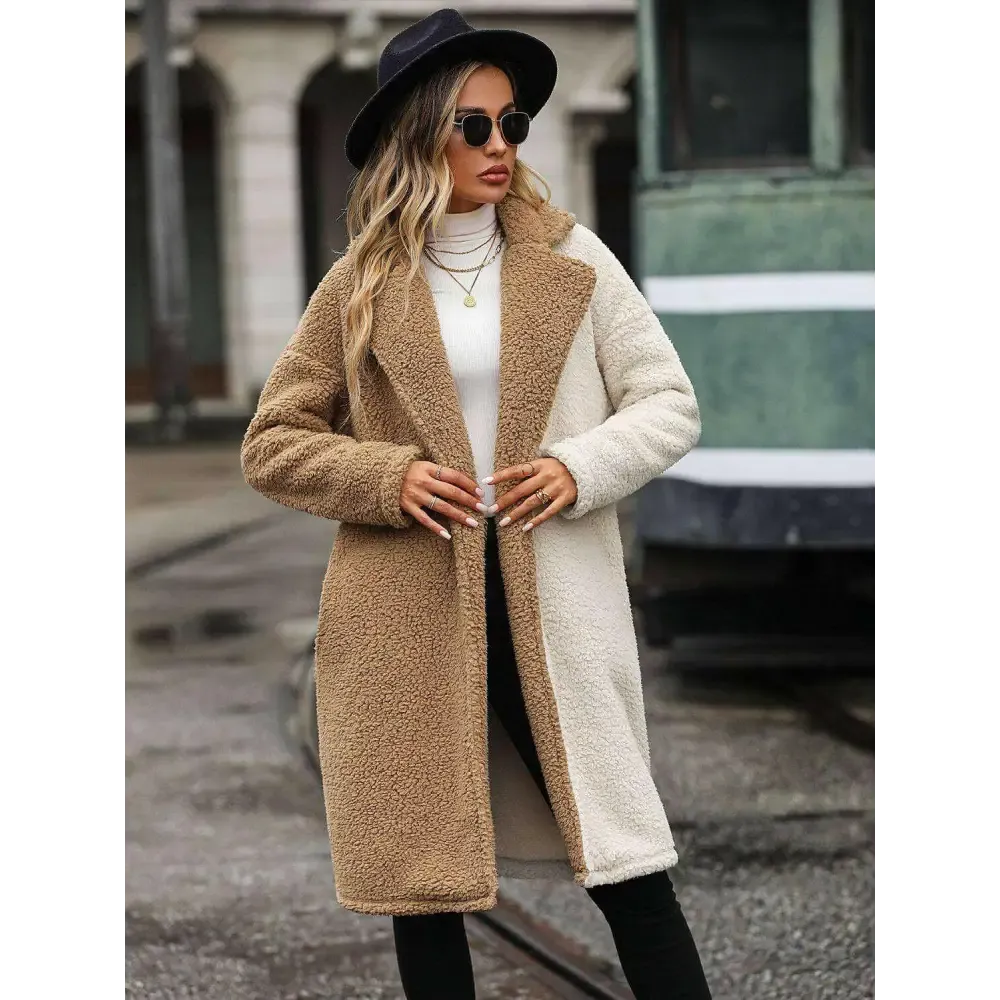 Indulge in Luxury Fashion for Women with the Contrast Dropped Shoulder Coat