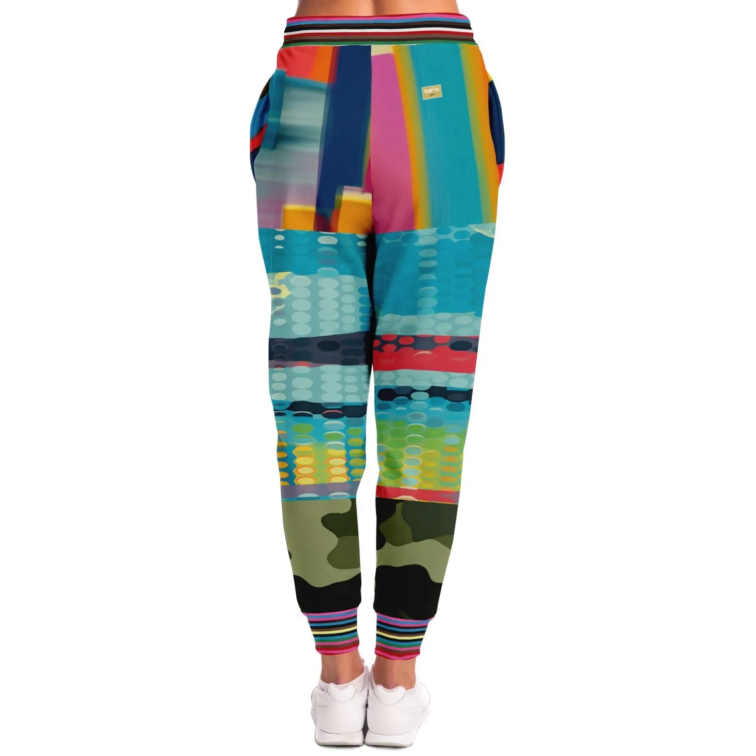 Jamaica Lies in Paradise Pastel Camo Patchwork Eco-Poly Unisex Joggers