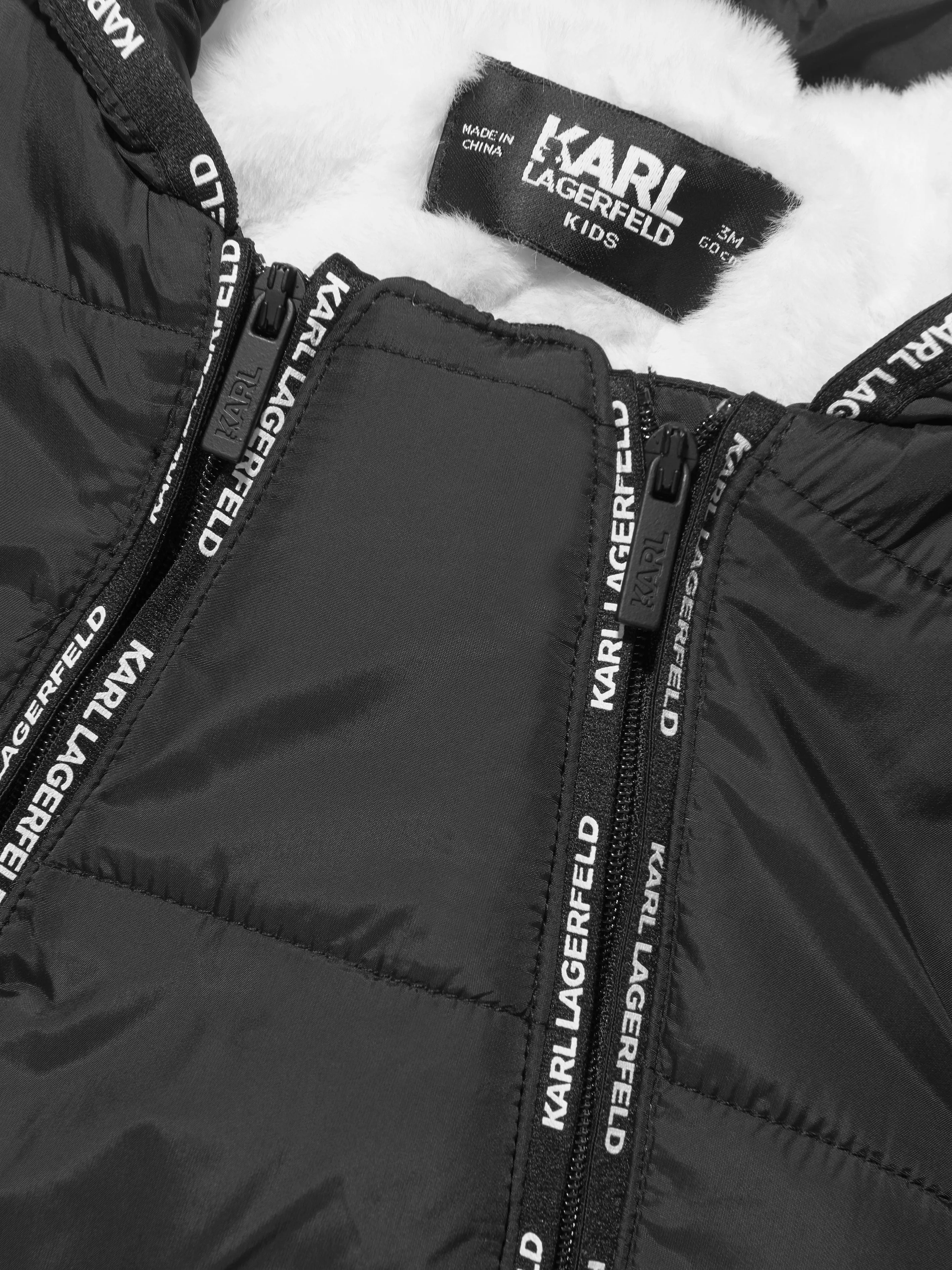 Karl Lagerfeld Baby Boys Karl Ikonik Snowsuit in Black