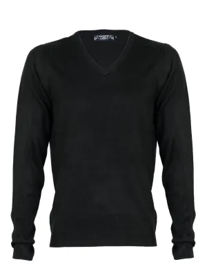 Kensington Eastside Hubert black v neck jumper