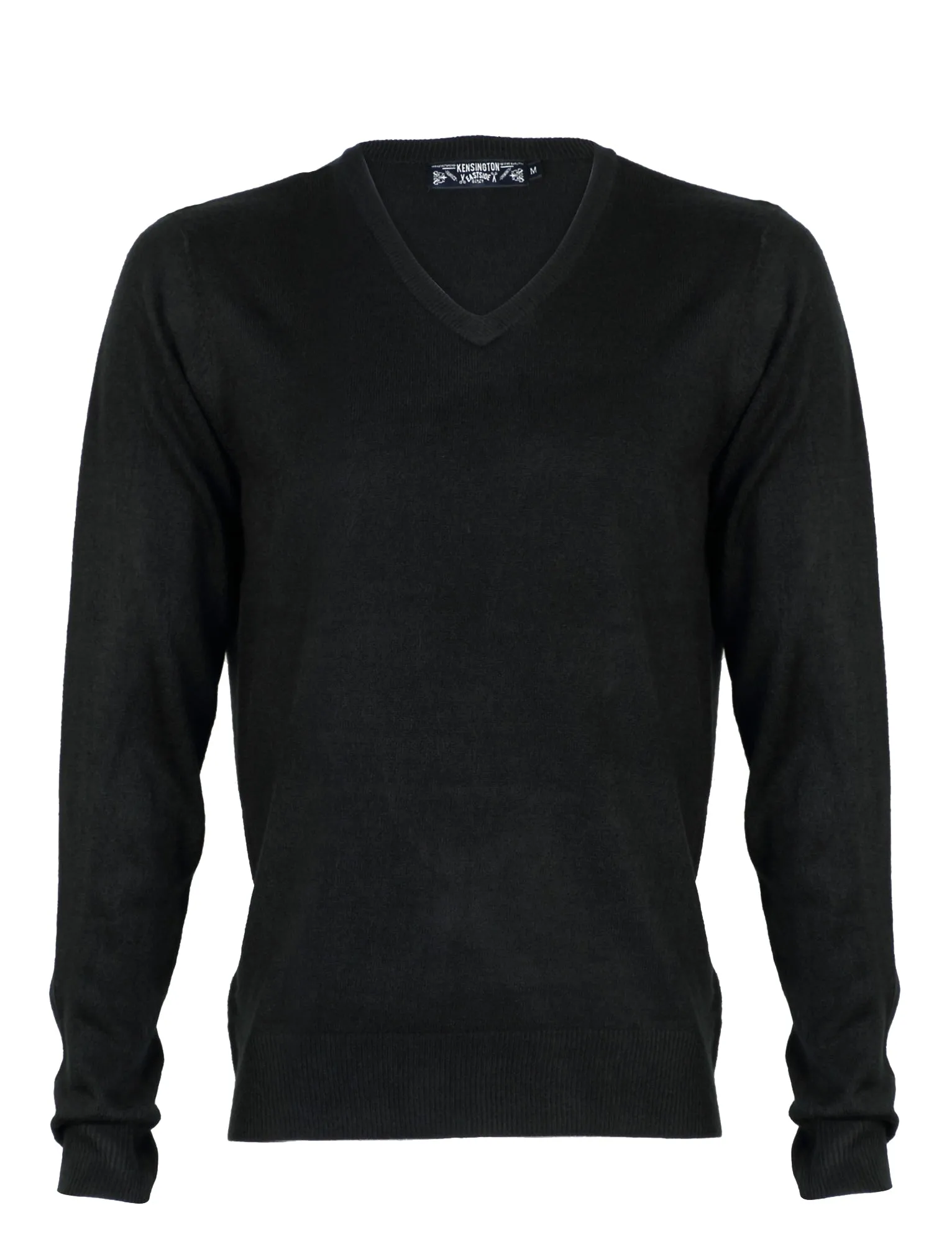 Kensington Eastside Hubert black v neck jumper