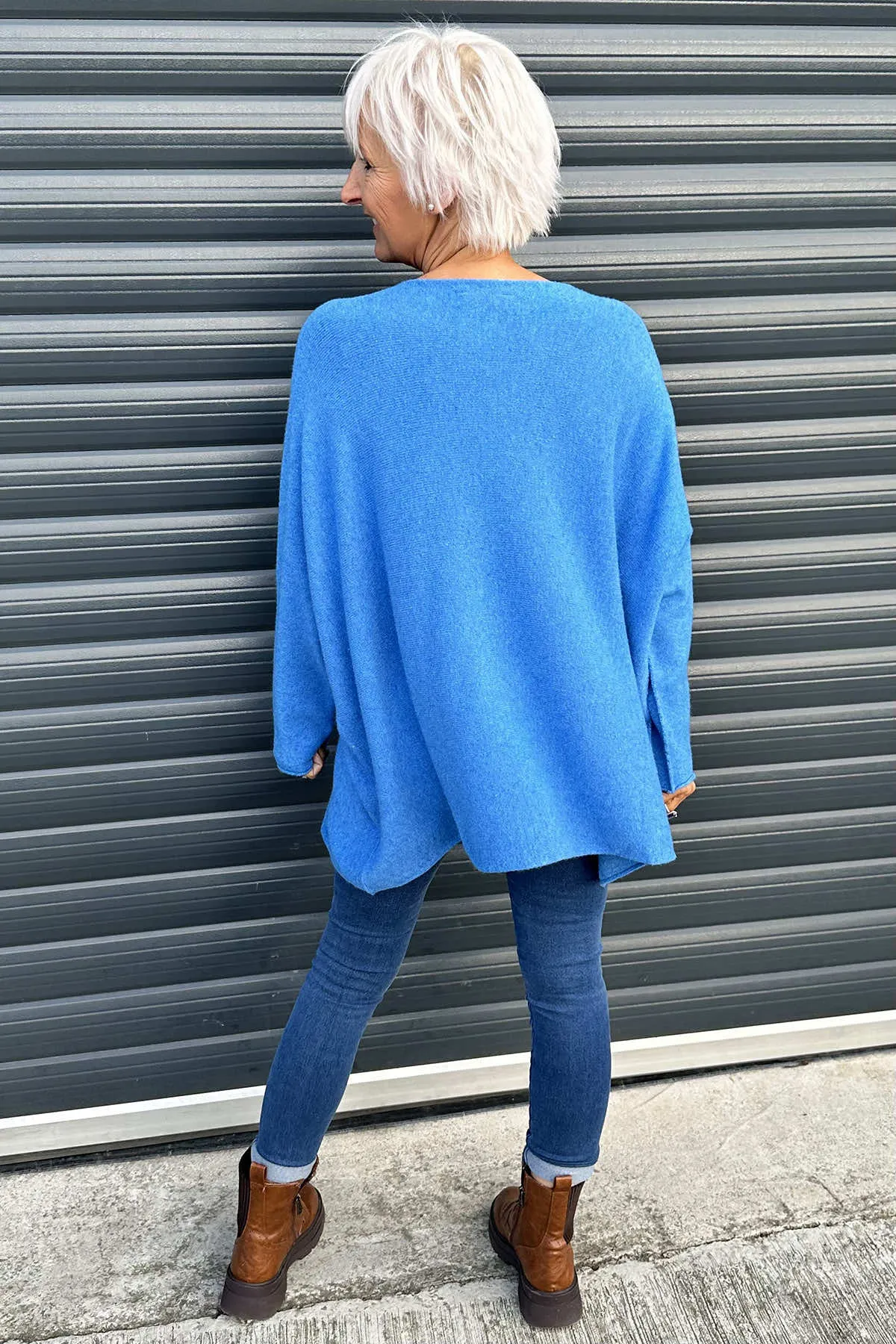 Leah Knitted Jumper Blue