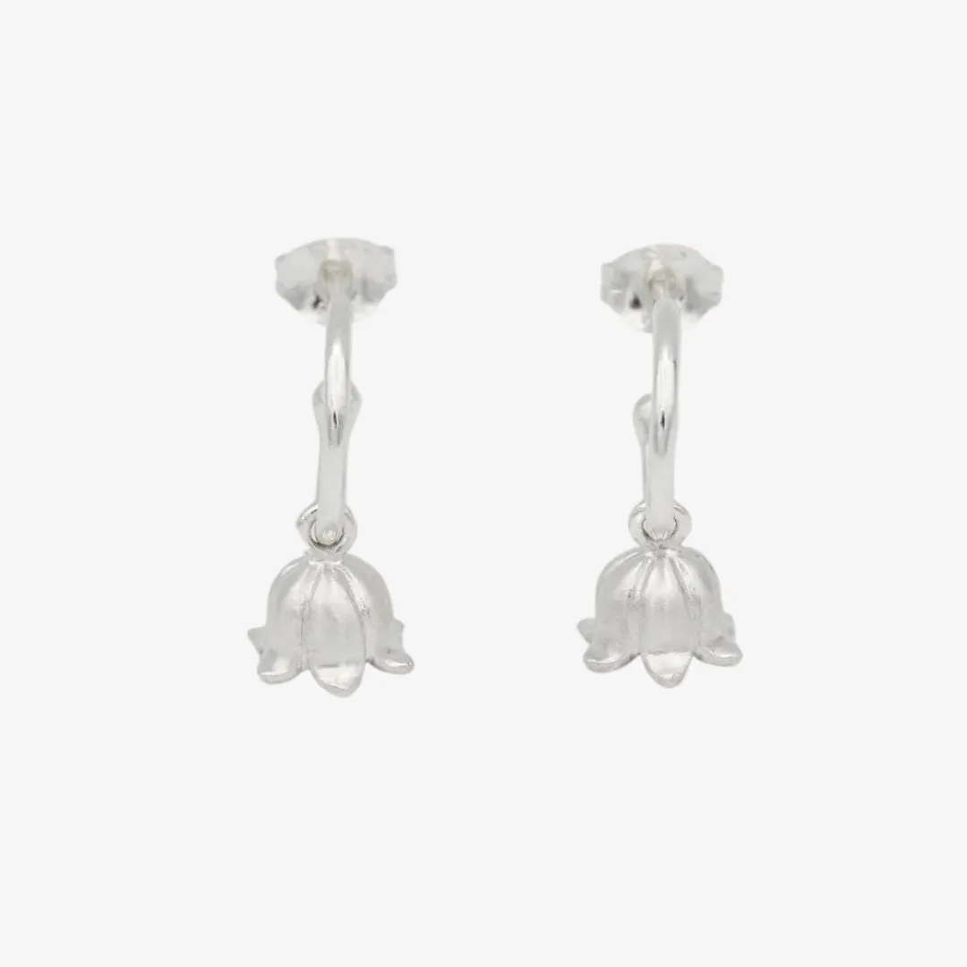 Lily of the Valley Petal Hoop Earrings