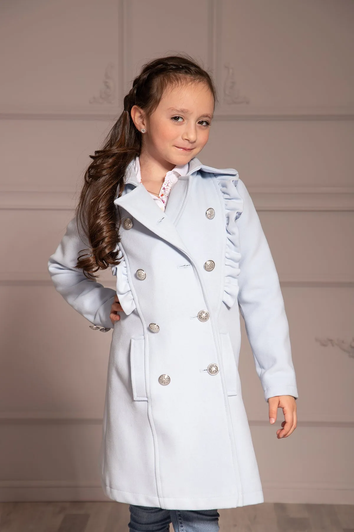 LITTLE GIRL DETAILS COAT