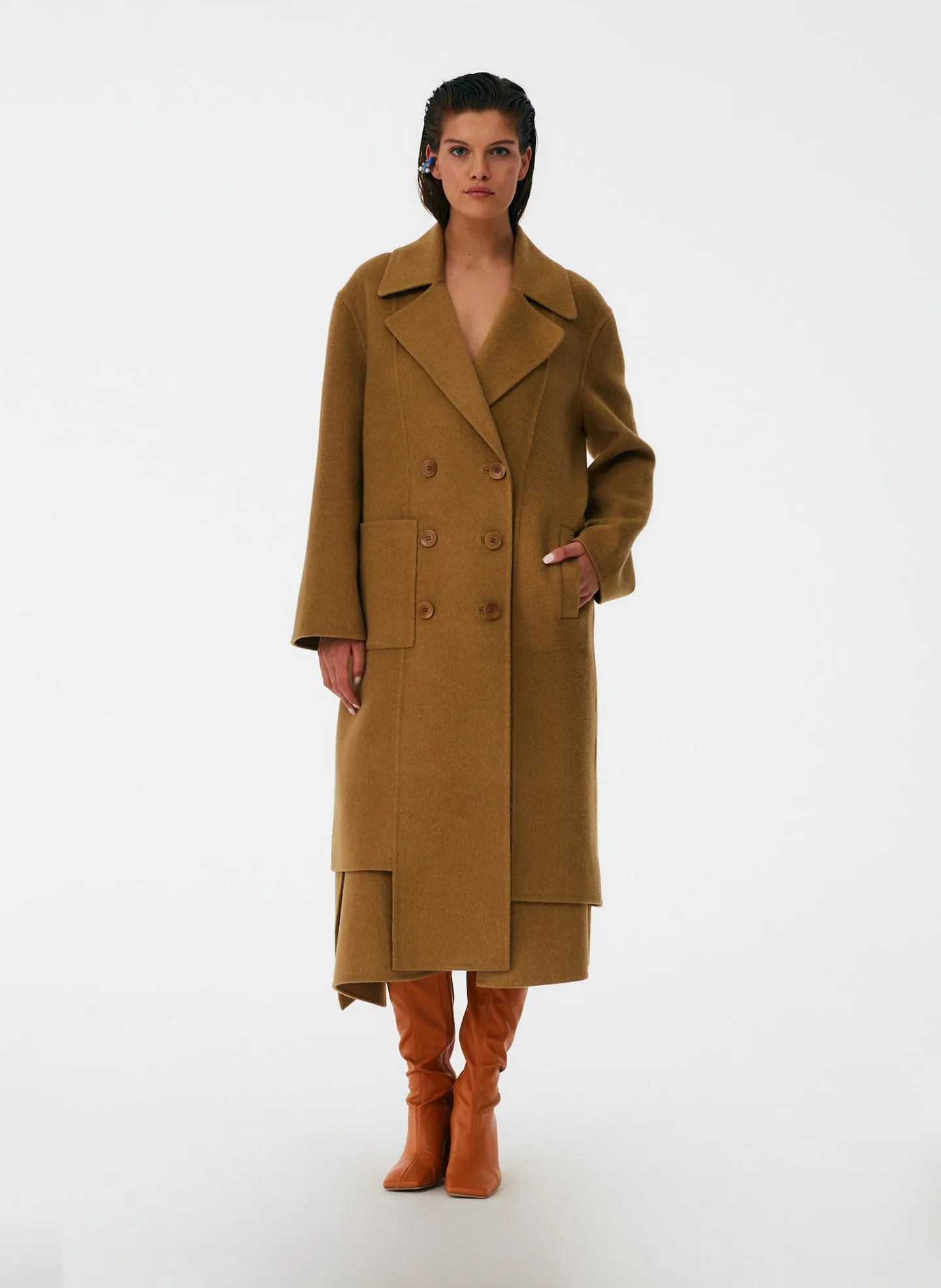 Luxe Double Faced Wool Angora Carwash Coat