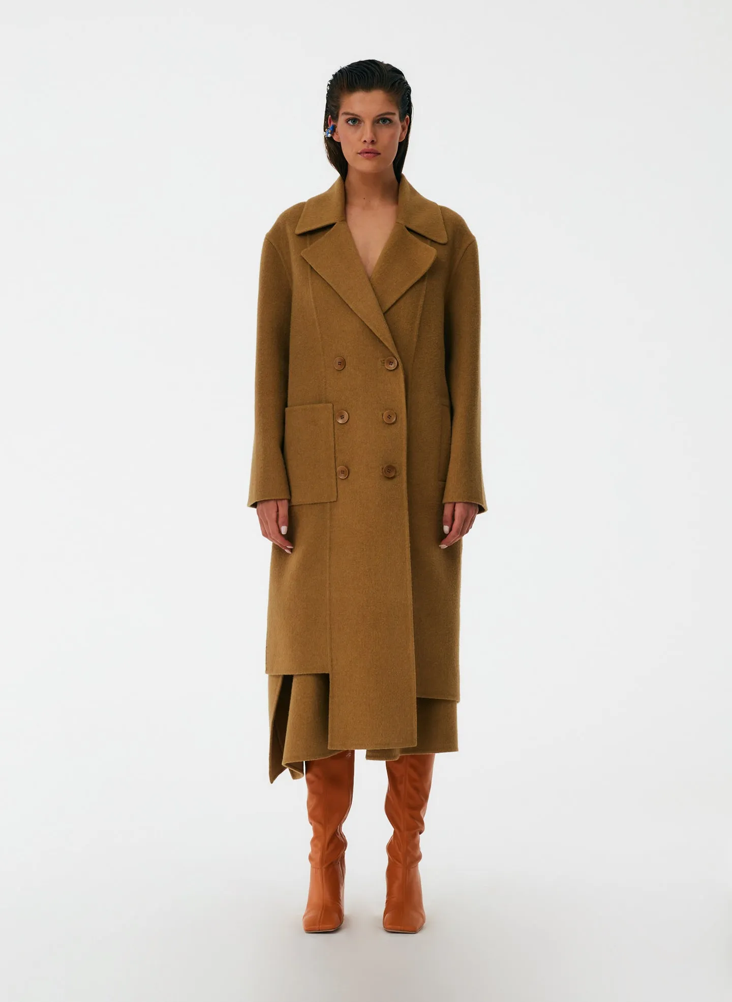 Luxe Double Faced Wool Angora Carwash Coat