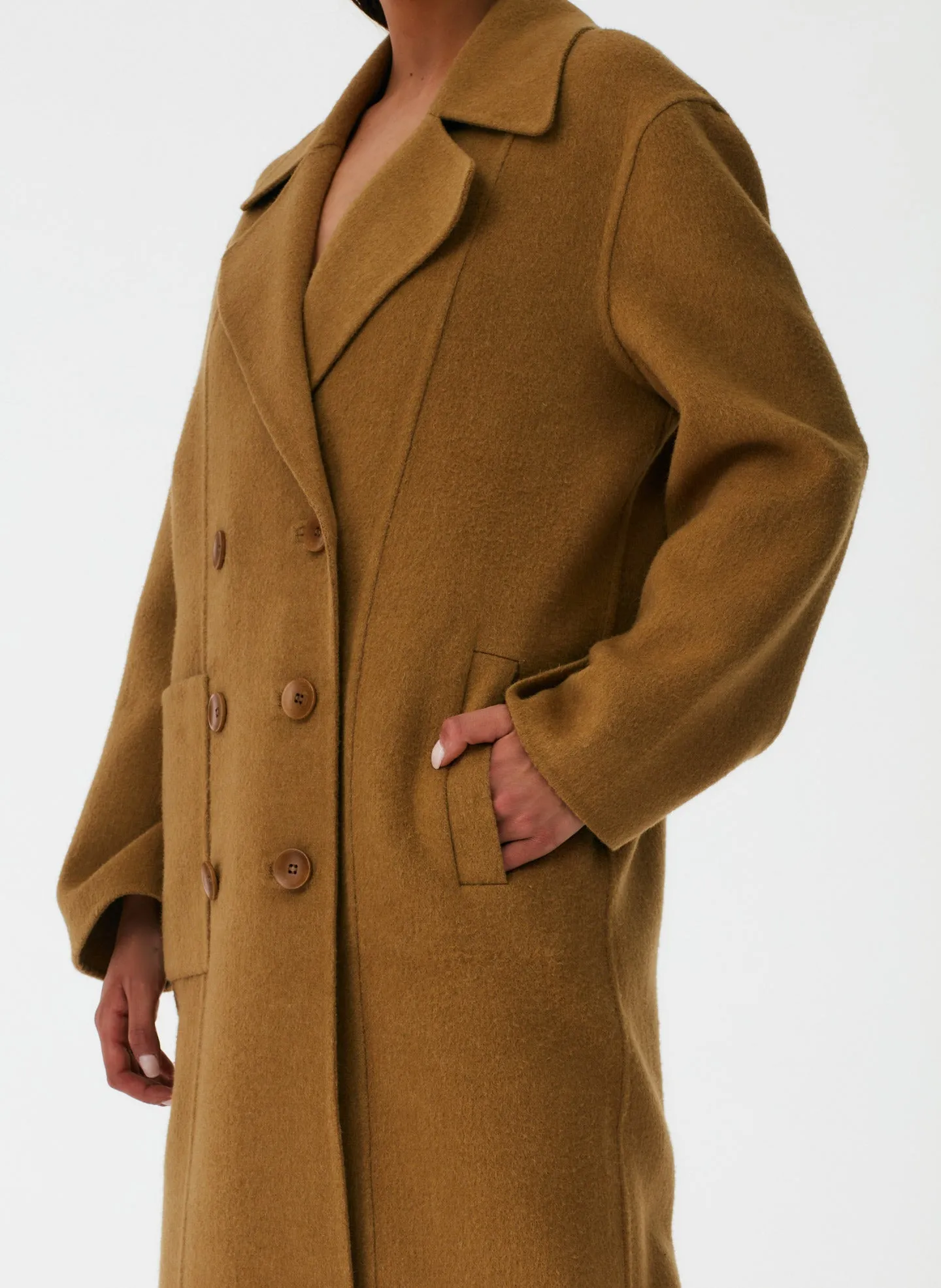 Luxe Double Faced Wool Angora Carwash Coat