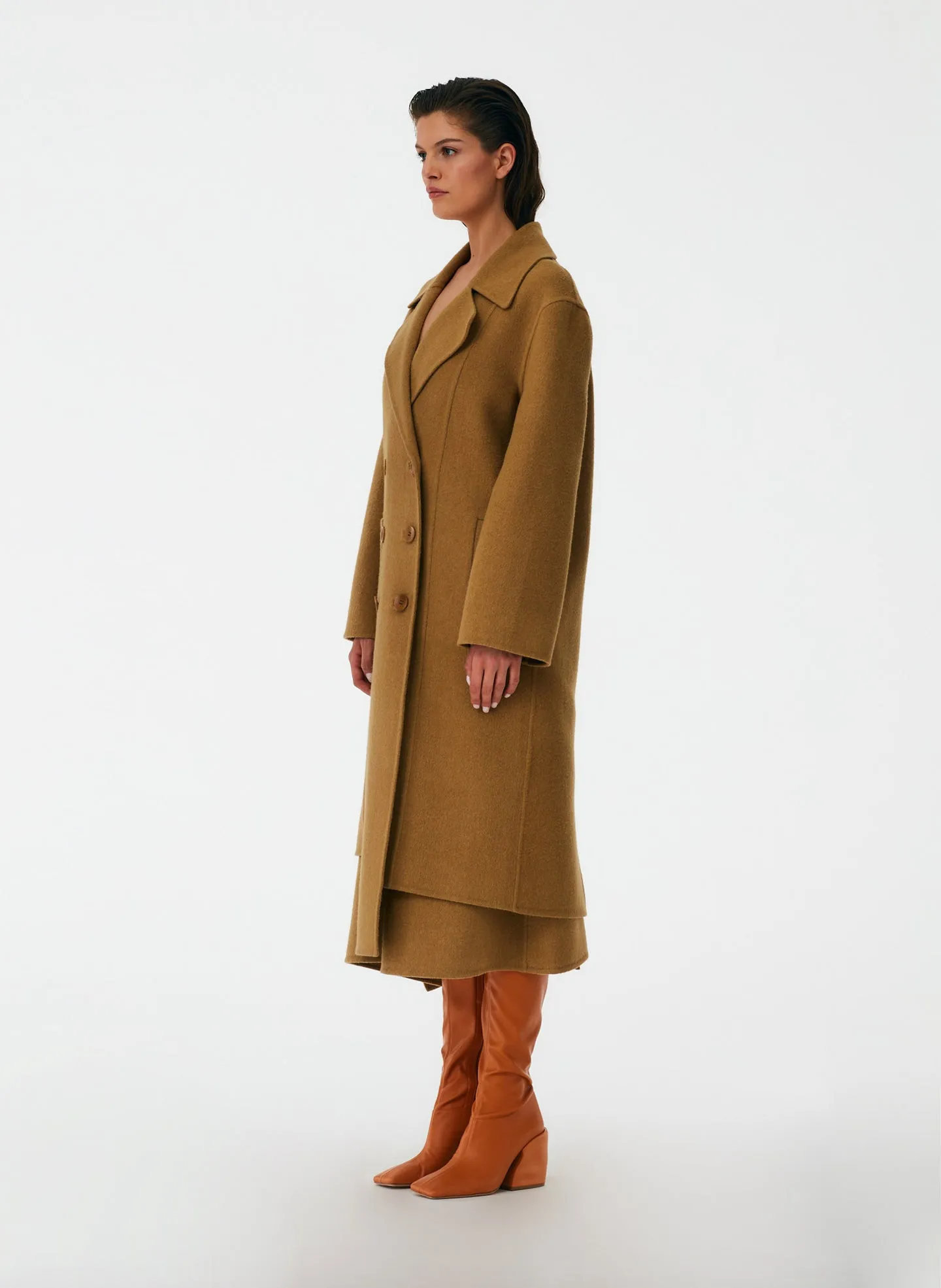 Luxe Double Faced Wool Angora Carwash Coat