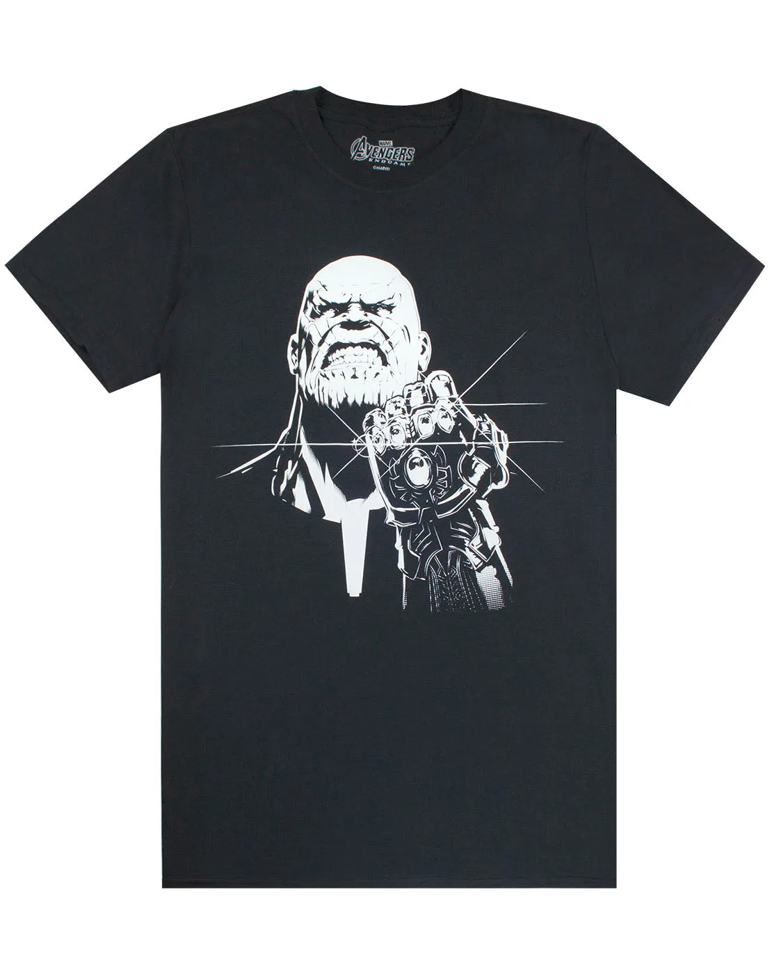 Marvel Avengers End Game Thanos Monocrome Mens T-Shirt