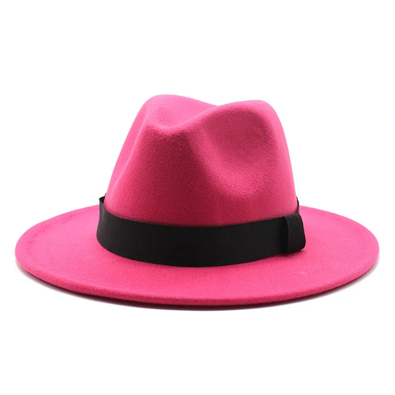 Men's And Women's Woolen Panama Flat Hats