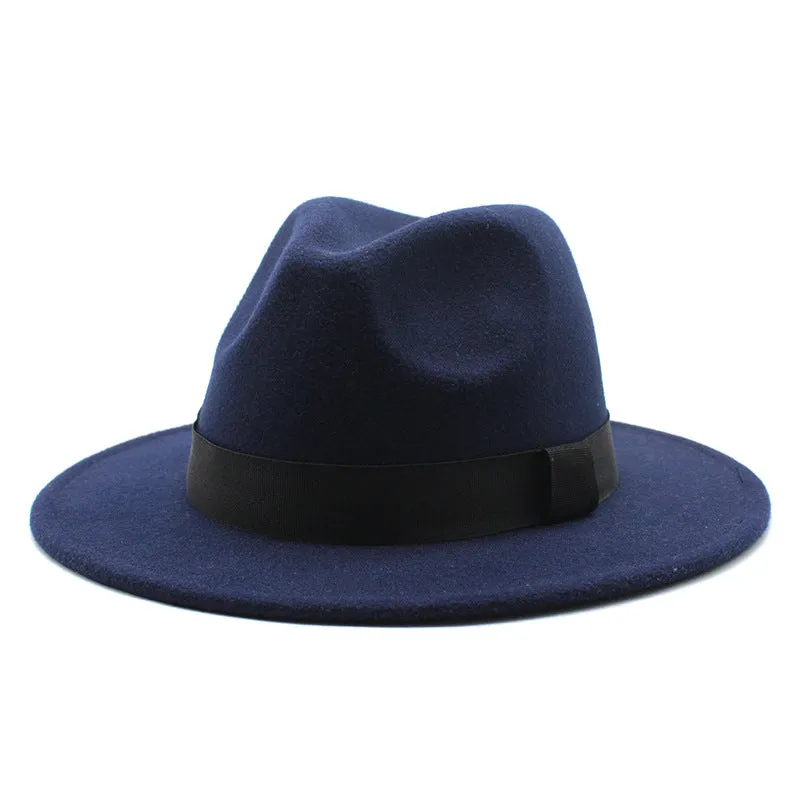 Men's And Women's Woolen Panama Flat Hats