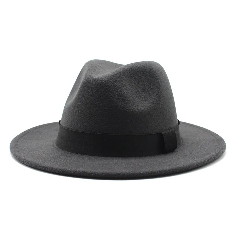 Men's And Women's Woolen Panama Flat Hats