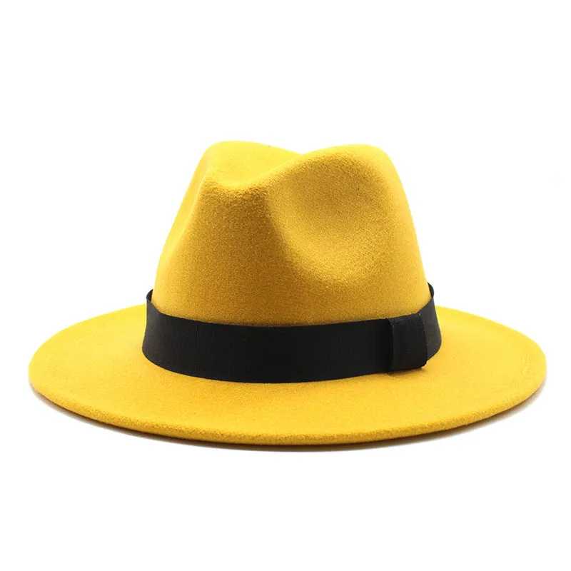 Men's And Women's Woolen Panama Flat Hats