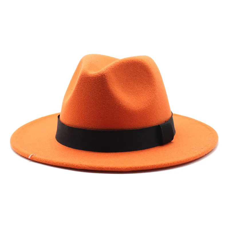 Men's And Women's Woolen Panama Flat Hats