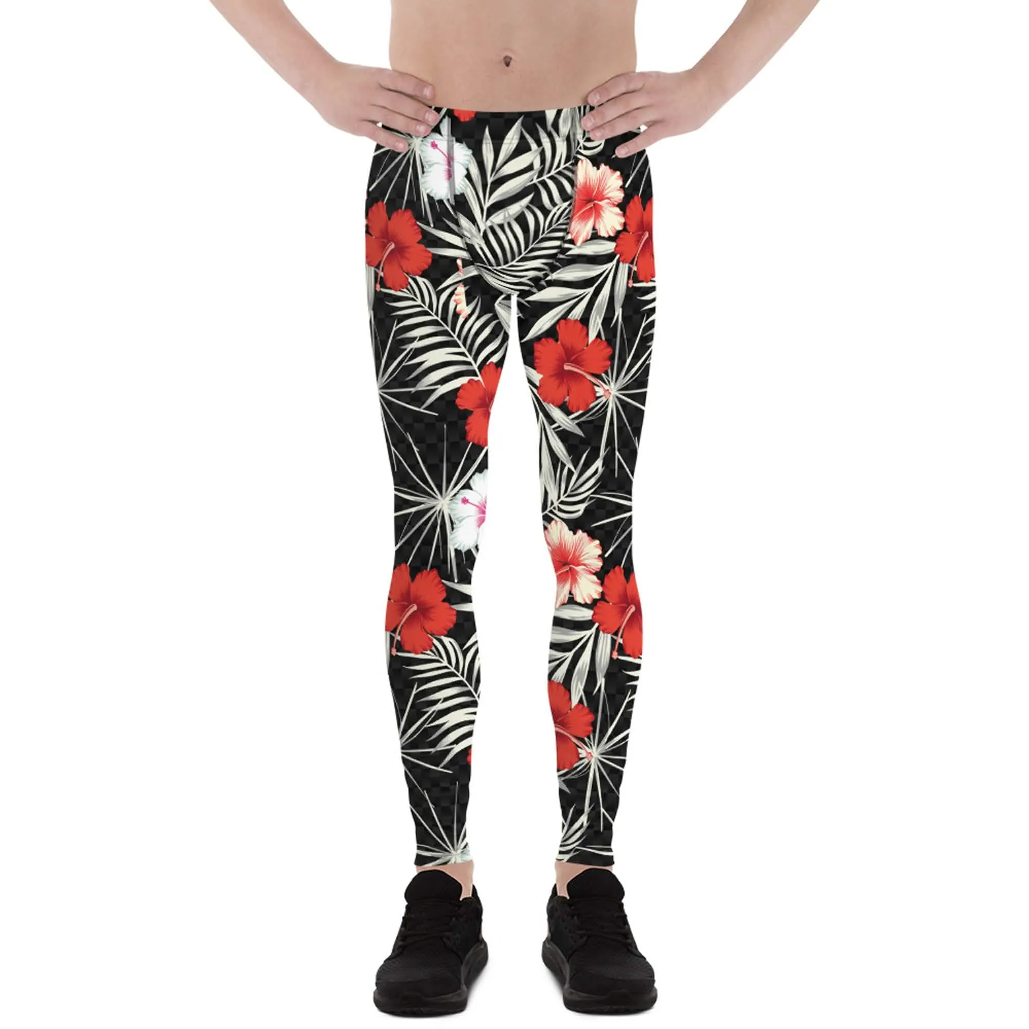 Men's Hawaiian Floral Performance Leggings