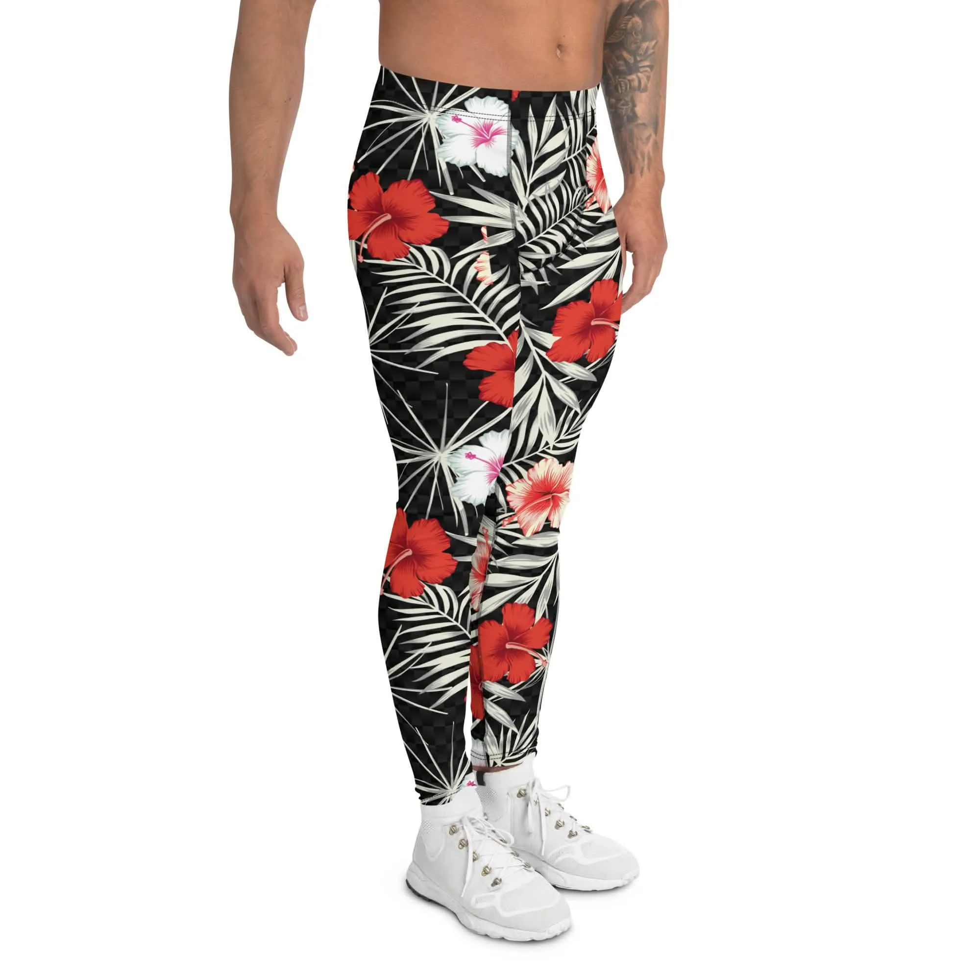 Men's Hawaiian Floral Performance Leggings