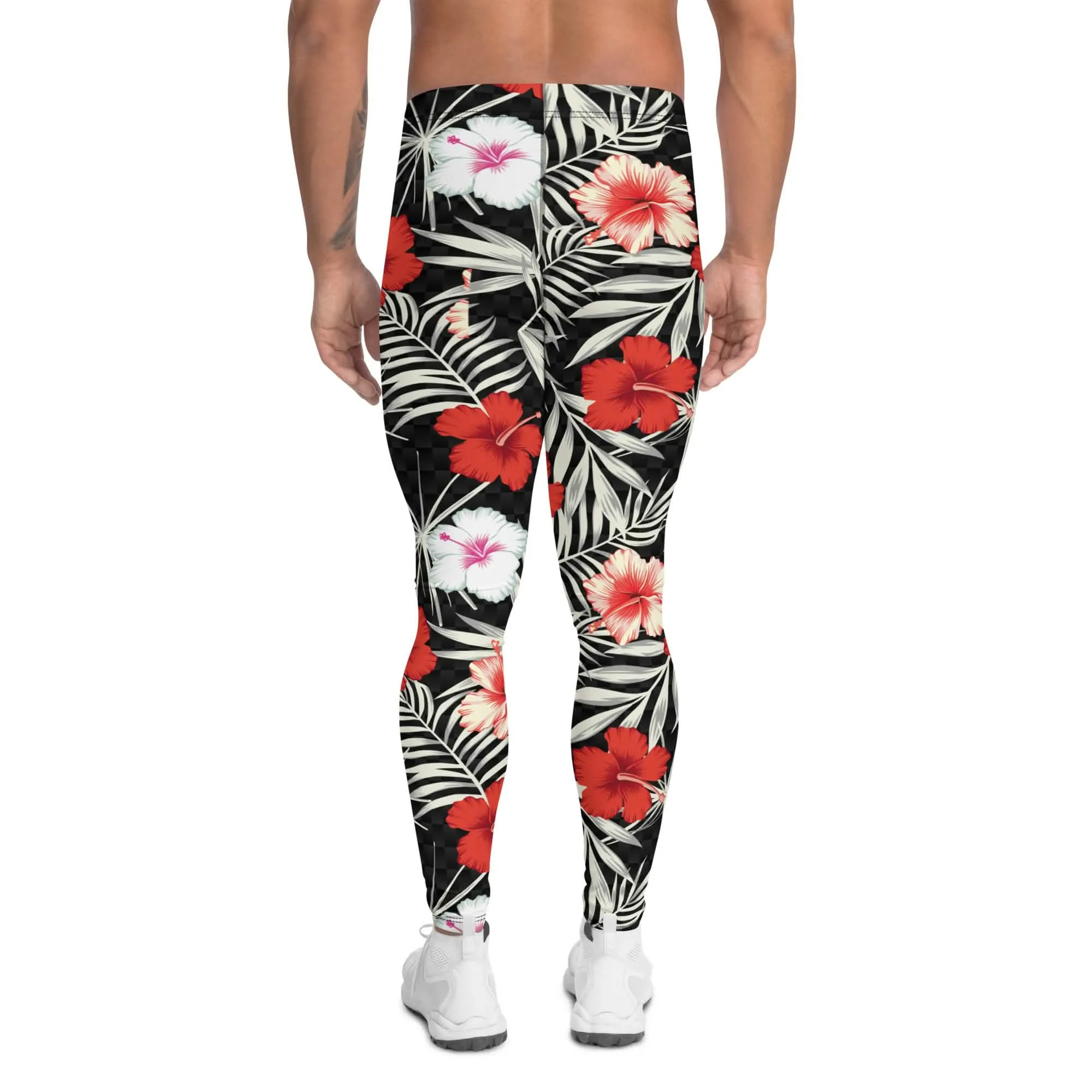 Men's Hawaiian Floral Performance Leggings