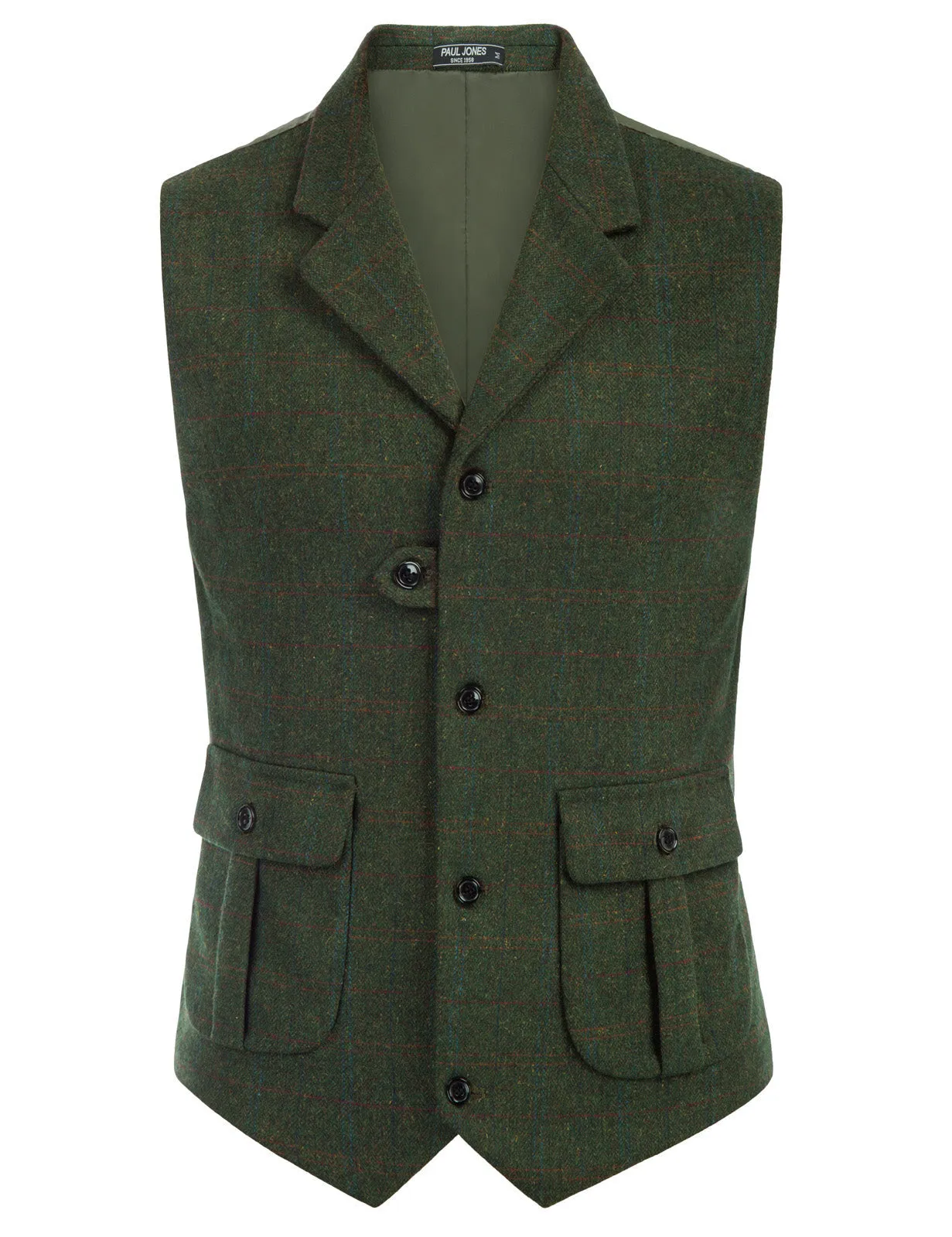 Mens Western Herringbone Suit Vest Tweed Wool Blend Slim Fit Casual Waistcoat