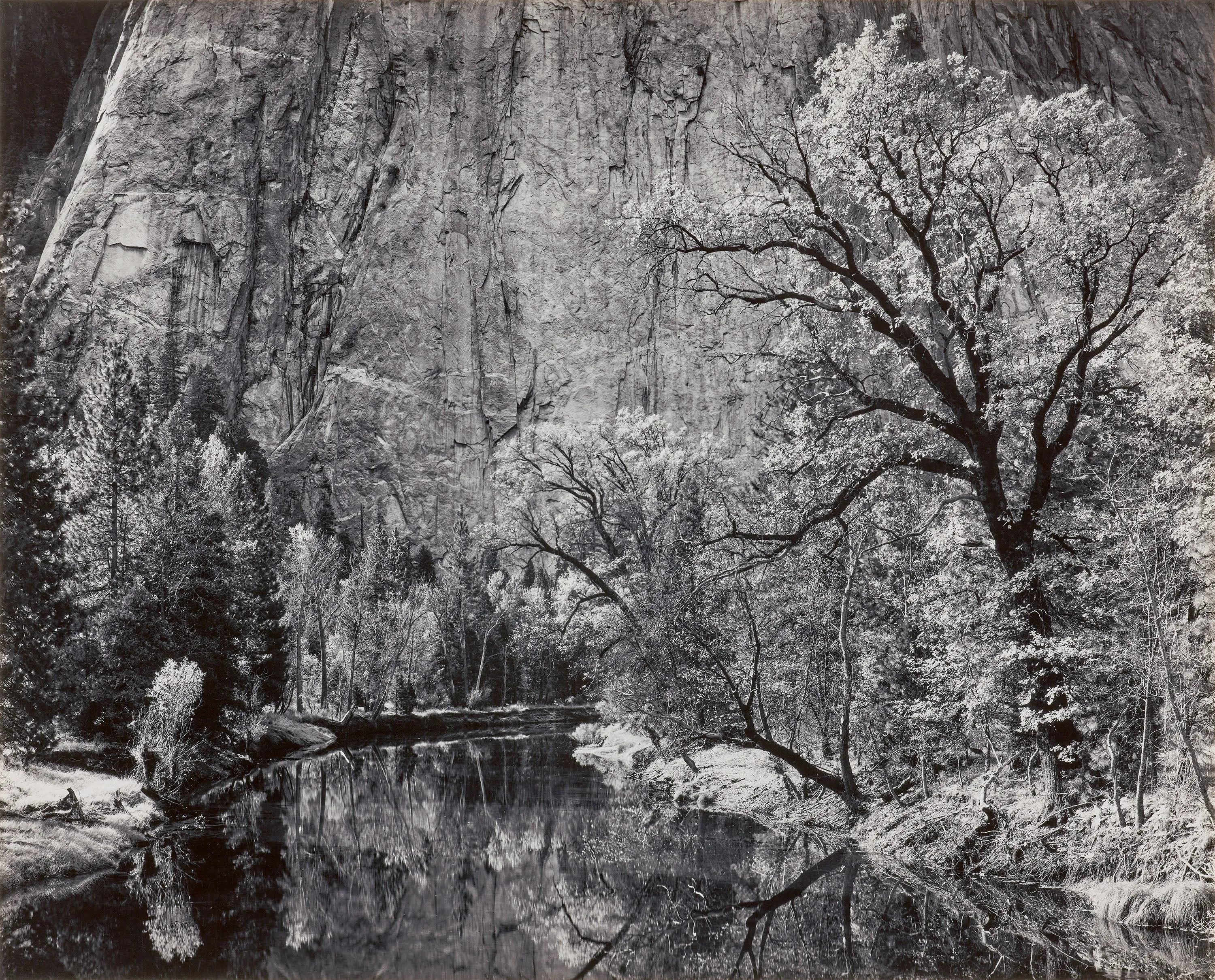 Merced River, Cliffs, Autumn - Large Rolled