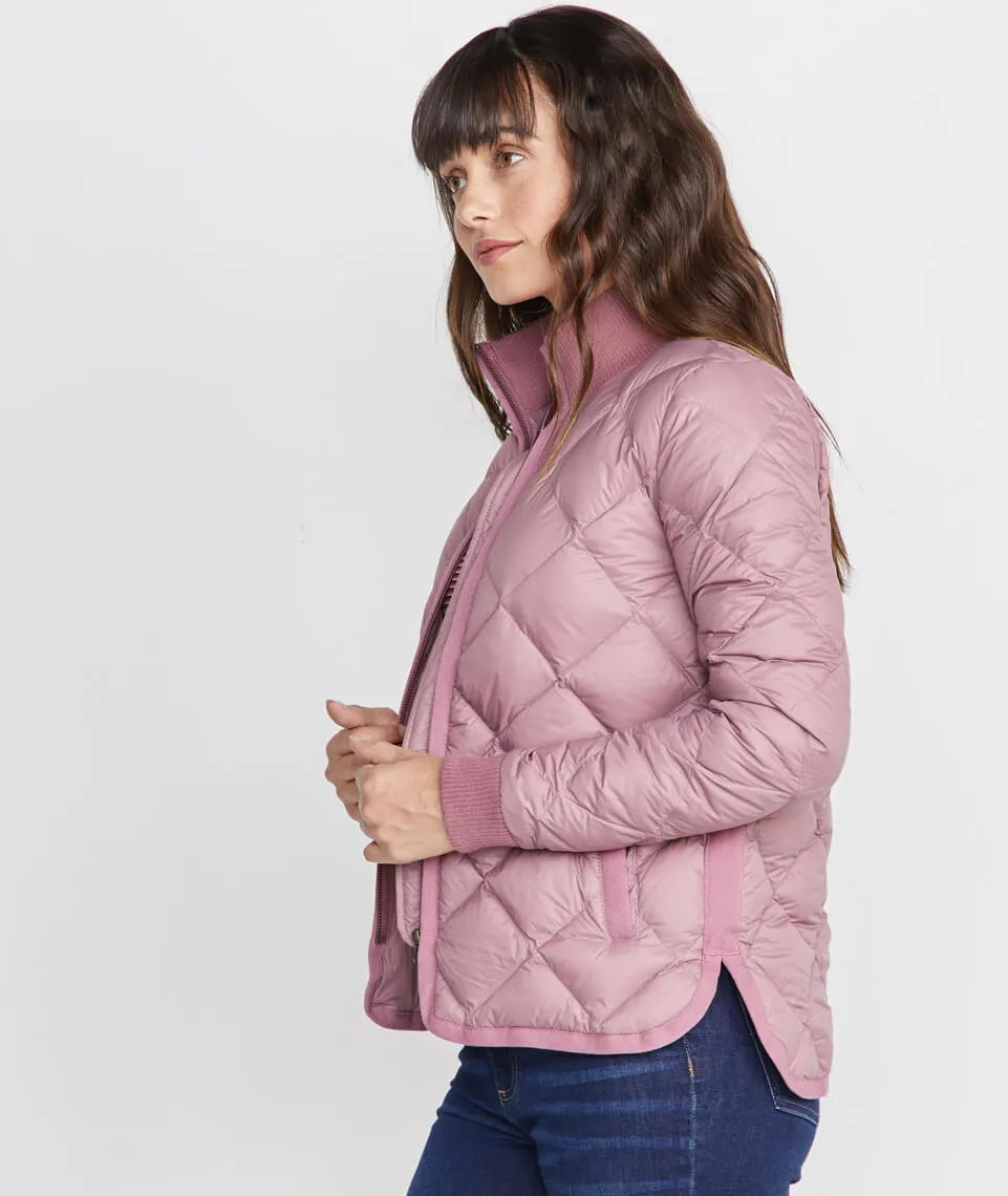 Meredith Puffer Coat in Mauve