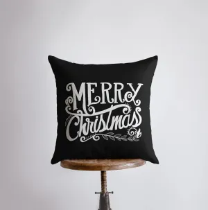 Merry Christmas | Black and White | Throw Pillow | Christmas Pillow | Home Decor | Christmas Pillowcases | Christmas tree | Christmas Gifts