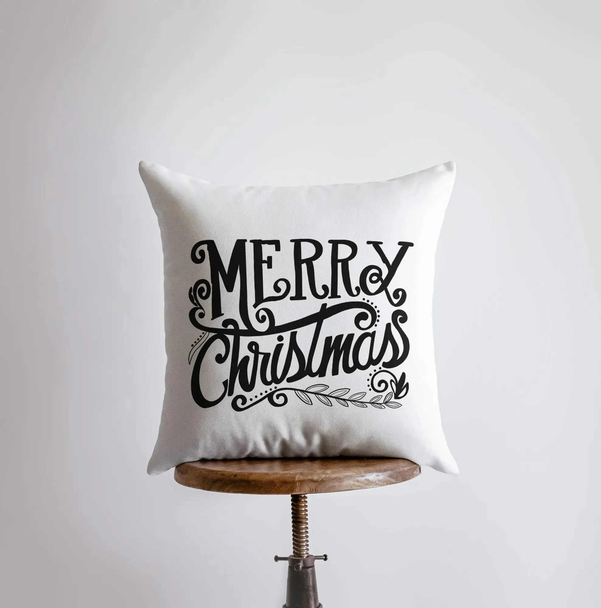 Merry Christmas | Black and White | Throw Pillow | Christmas Pillow | Home Decor | Christmas Pillowcases | Christmas tree | Christmas Gifts