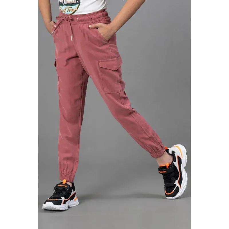 Mode By RedTape Dusky Pink Joggers for Girls| Best in Comfort| Viscose| Regular Fit| Front Side Pockets