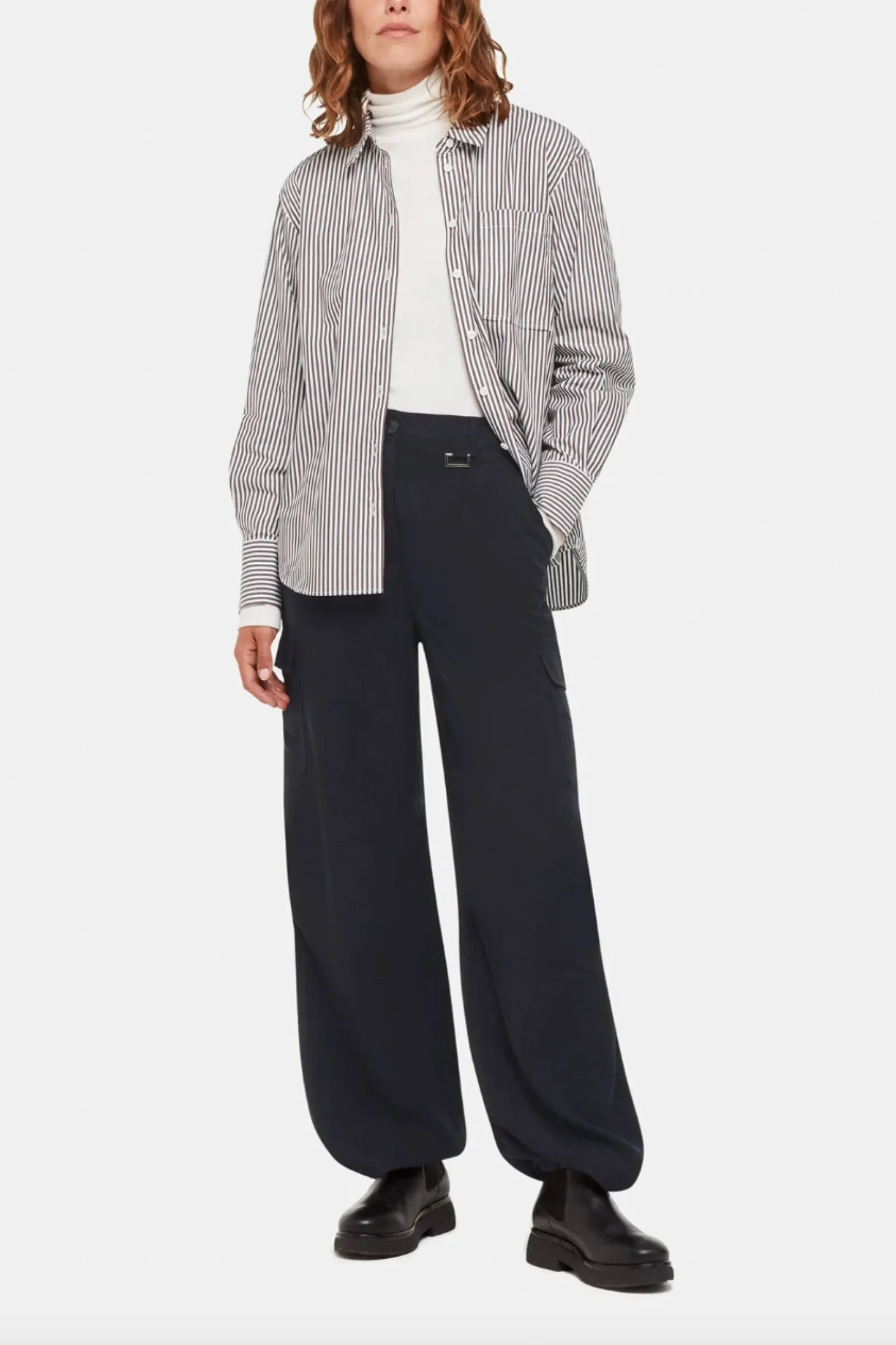 Navy Grace Luxe Cargo Pant