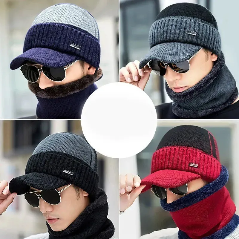 New Acrylic Woolen Hat For Winter And Elderly Fleece Thick Knitted Hat Outdoor Cold Protection And Warmth