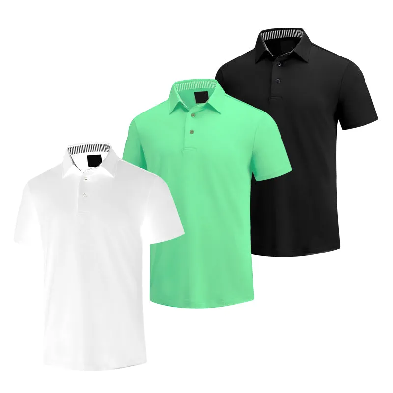 New Performance Fit Short Sleeve Golf Shirt Men 3 Pack