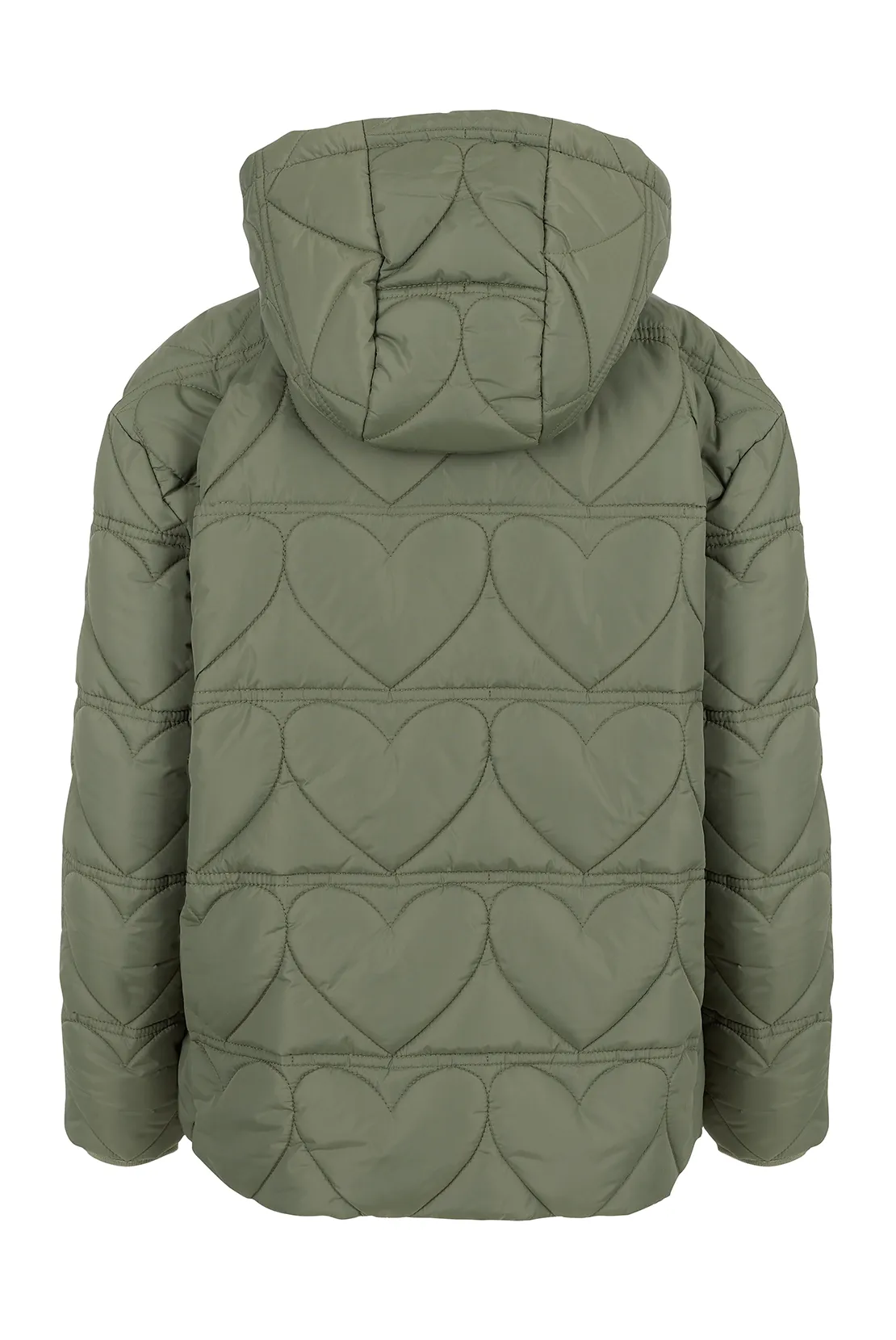 O&F Heart Quilted Coat