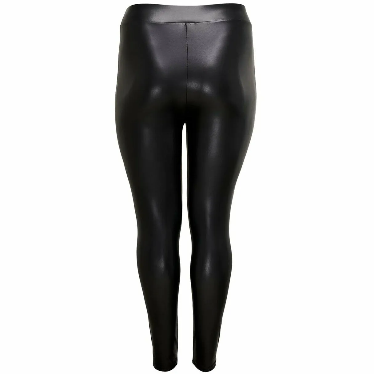 Only Carmakoma Black Leather Look Leggings