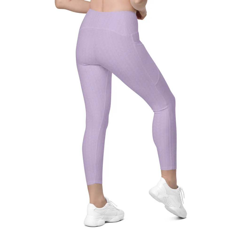 Orchid Fedora High Waisted Leggings with Pockets