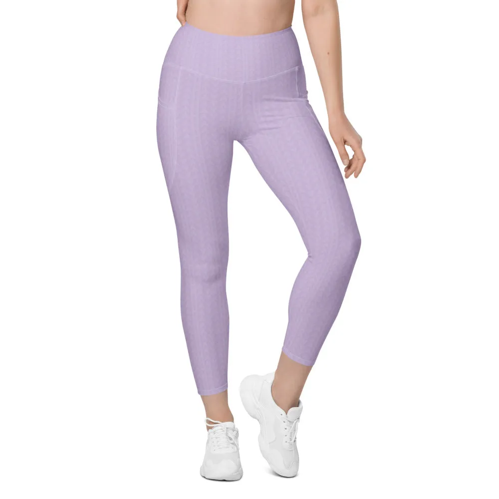 Orchid Fedora High Waisted Leggings with Pockets