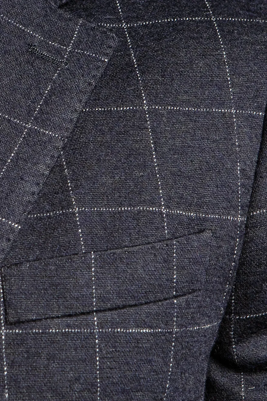 Owens Navy Windowpane Sport Coat